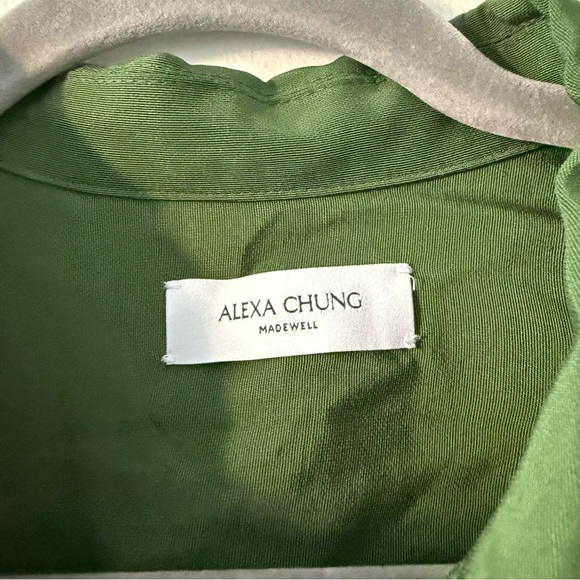 Madewell Alexa Chung for Madewell Pleat-Pocket Button-Up Shirt in Dark Pine M - Picture 8 of 12